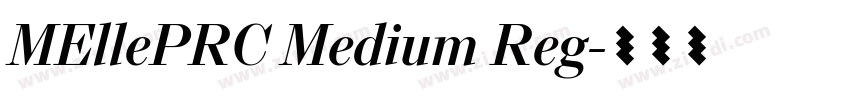 MEllePRC Medium Reg字体转换